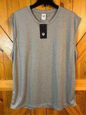 Performance Sports Gray Mesh Breathable Athletic Tank Mens Size 2XL nwt (0325)